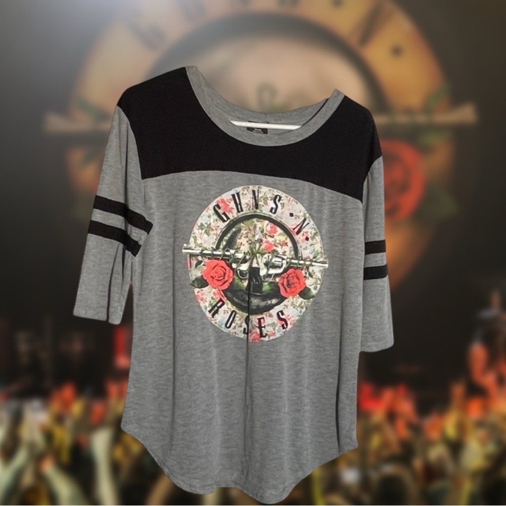 Guns and Roses Band Graphics T-shirt 3/4 Sleeves Size XL